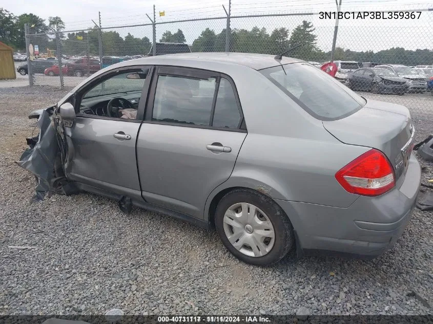 3N1BC1AP3BL359367 2011 Nissan Versa 1.8S