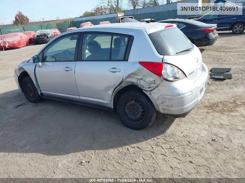 2011 Nissan Versa S/Sl VIN: 3N1BC1CP1BL409891 Lot: 40753085