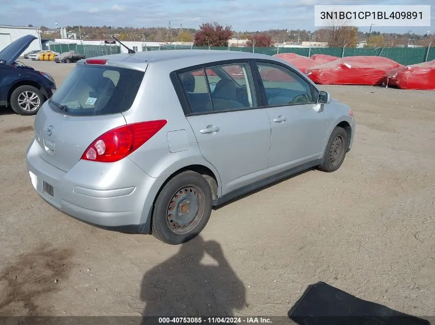 2011 Nissan Versa S/Sl VIN: 3N1BC1CP1BL409891 Lot: 40753085