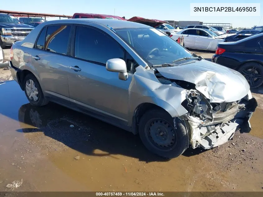 2011 Nissan Versa S/Sl VIN: 3N1BC1AP2BL469505 Lot: 40757459