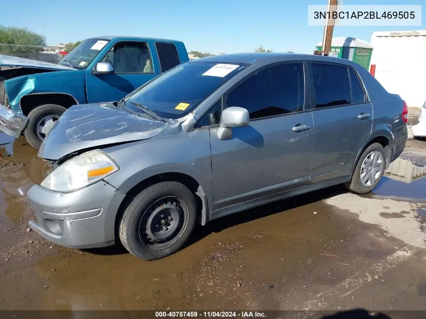 2011 Nissan Versa S/Sl VIN: 3N1BC1AP2BL469505 Lot: 40757459