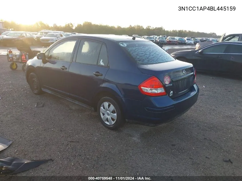 2011 Nissan Versa 1.6 VIN: 3N1CC1AP4BL445159 Lot: 40759548