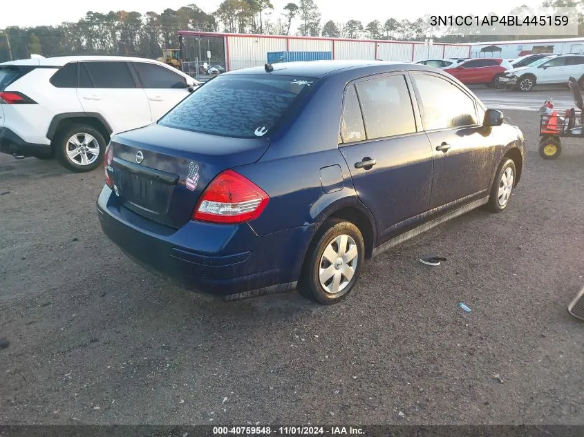 2011 Nissan Versa 1.6 VIN: 3N1CC1AP4BL445159 Lot: 40759548