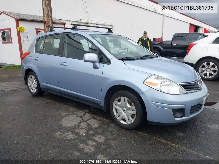 2011 Nissan Versa 1.8S VIN: 3N1BC1CP1BL381705 Lot: 40761662