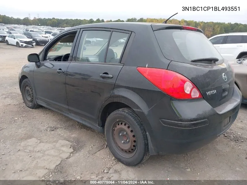 2011 Nissan Versa 1.8S VIN: 3N1BC1CP1BL493551 Lot: 40775064