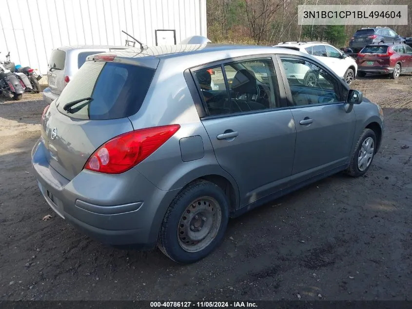 2011 Nissan Versa 1.8S VIN: 3N1BC1CP1BL494604 Lot: 40786127