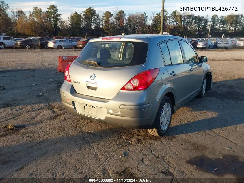 2011 Nissan Versa 1.8S VIN: 3N1BC1CP1BL426772 Lot: 40838802