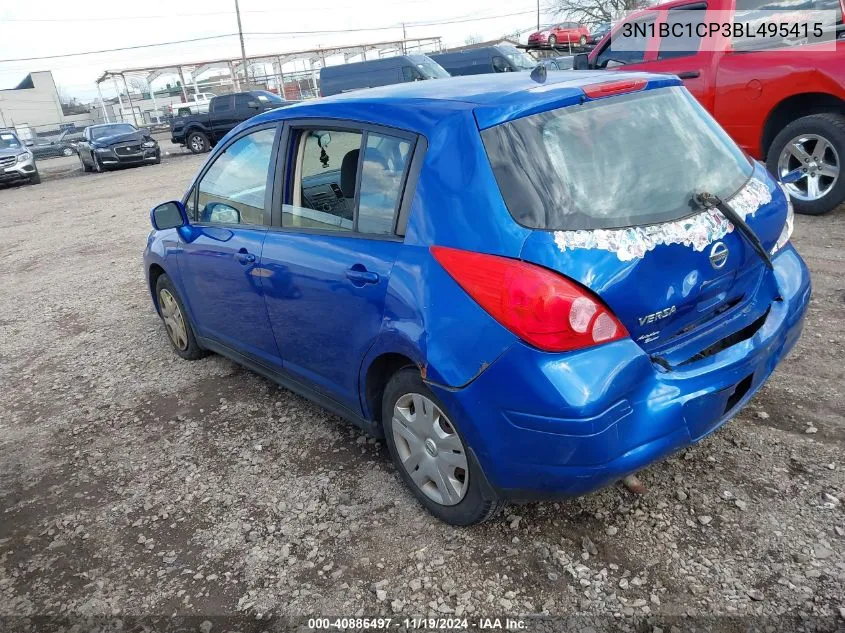 2011 Nissan Versa 1.8S VIN: 3N1BC1CP3BL495415 Lot: 40886497