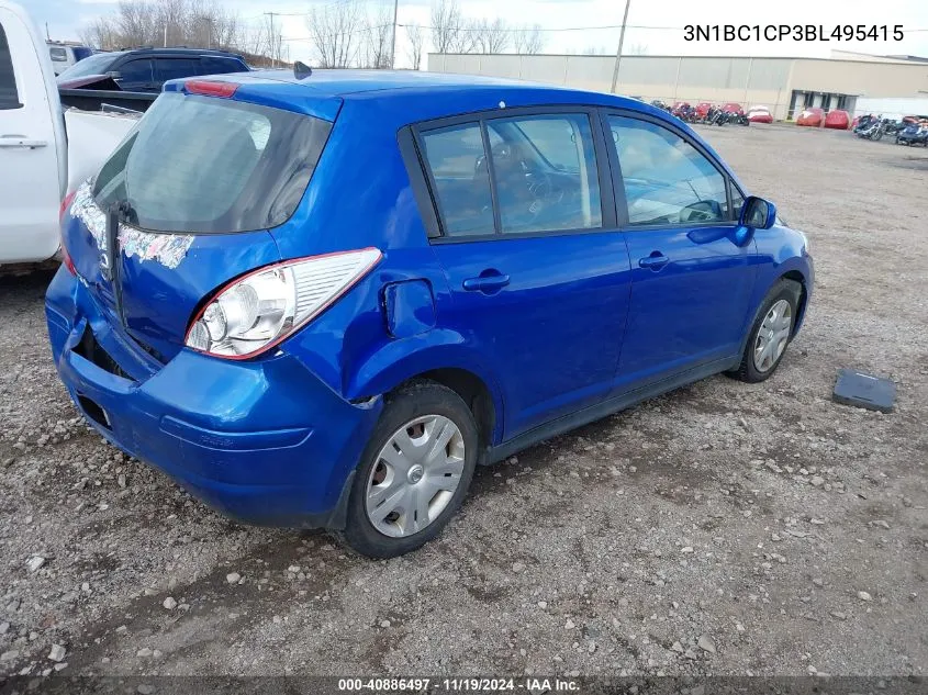 2011 Nissan Versa 1.8S VIN: 3N1BC1CP3BL495415 Lot: 40886497