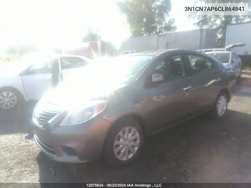 2012 Nissan Versa 1.6 Sv VIN: 3N1CN7AP6CL864841 Lot: 12075624