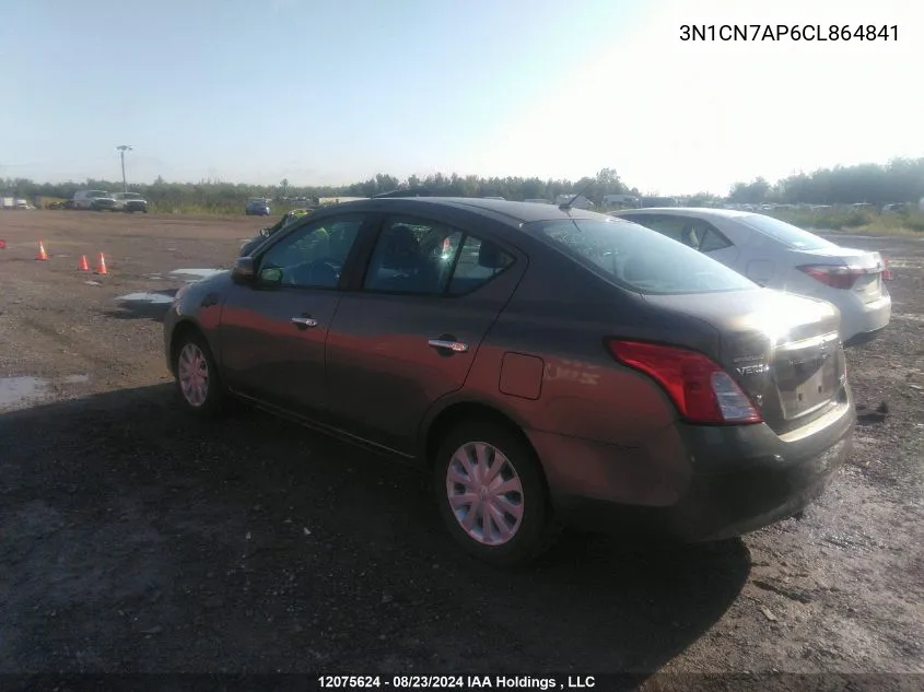 2012 Nissan Versa 1.6 Sv VIN: 3N1CN7AP6CL864841 Lot: 12075624