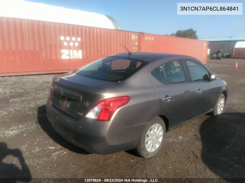 2012 Nissan Versa 1.6 Sv VIN: 3N1CN7AP6CL864841 Lot: 12075624