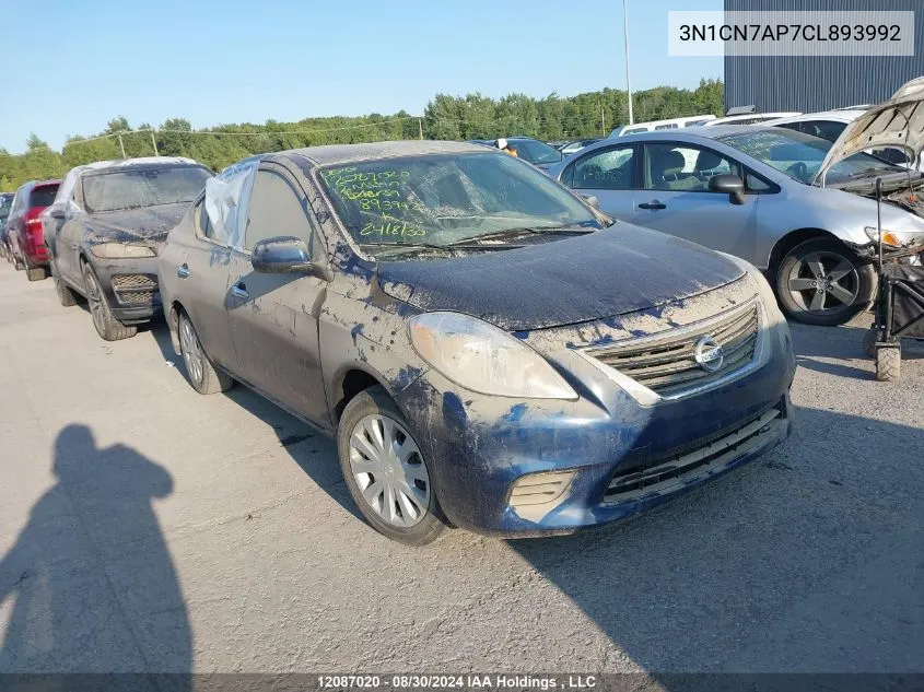 3N1CN7AP7CL893992 2012 Nissan Versa S/Sv/Sl