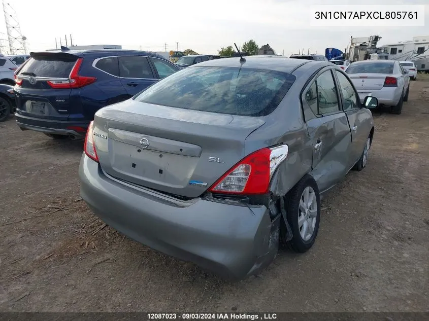 3N1CN7APXCL805761 2012 Nissan Versa 1.6 Sl