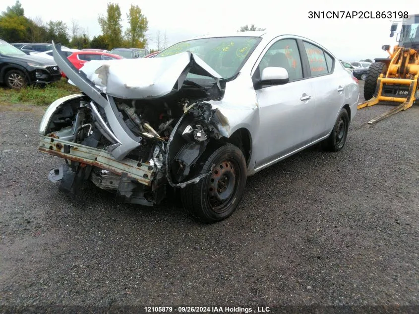 2012 Nissan Versa S/Sv/Sl VIN: 3N1CN7AP2CL863198 Lot: 12105879