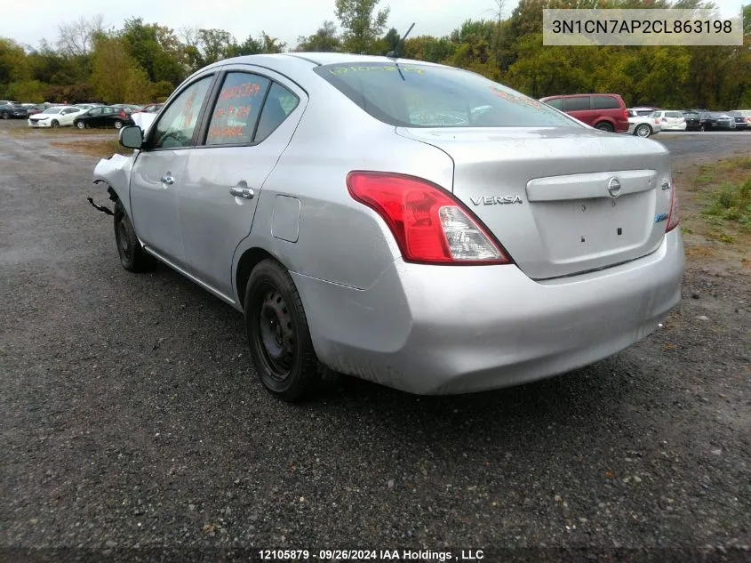 2012 Nissan Versa S/Sv/Sl VIN: 3N1CN7AP2CL863198 Lot: 12105879