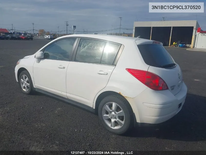 2012 Nissan Versa 1.8 Sl VIN: 3N1BC1CP9CL370520 Lot: 12137487