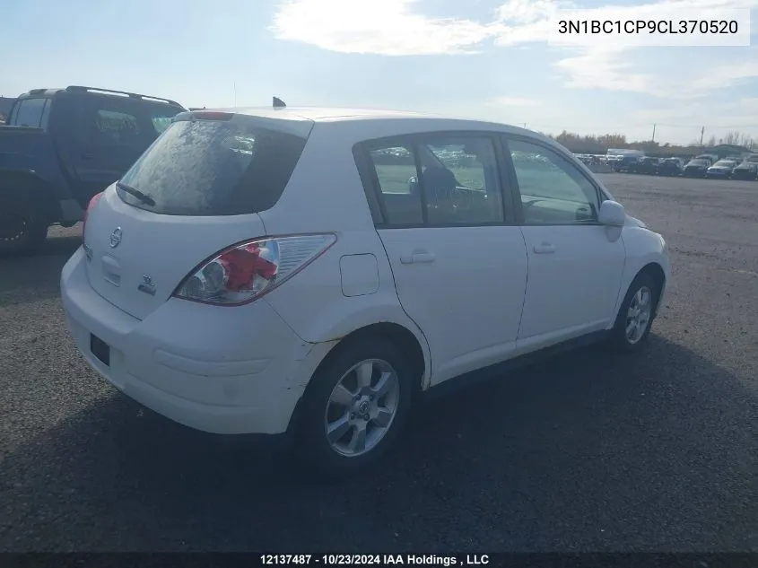 2012 Nissan Versa 1.8 Sl VIN: 3N1BC1CP9CL370520 Lot: 12137487