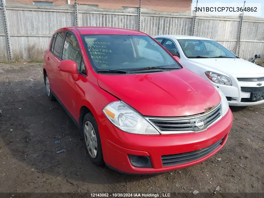 2012 Nissan Versa VIN: 3N1BC1CP7CL364862 Lot: 12143052