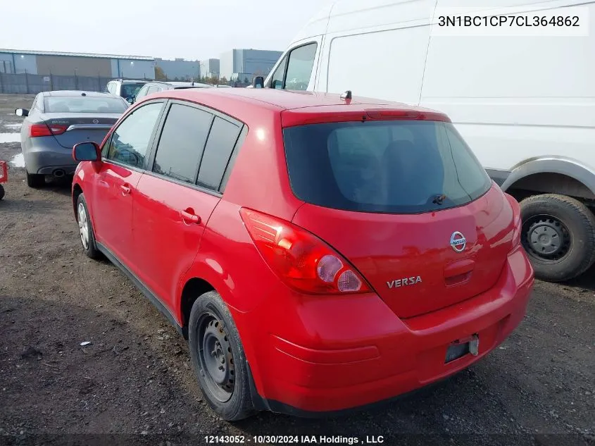 2012 Nissan Versa VIN: 3N1BC1CP7CL364862 Lot: 12143052