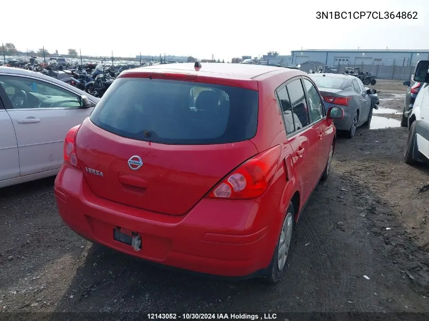 2012 Nissan Versa VIN: 3N1BC1CP7CL364862 Lot: 12143052