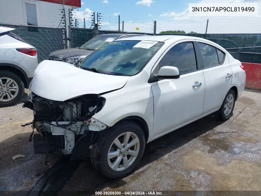 3N1CN7AP9CL819490 2012 Nissan Versa 1.6 Sl