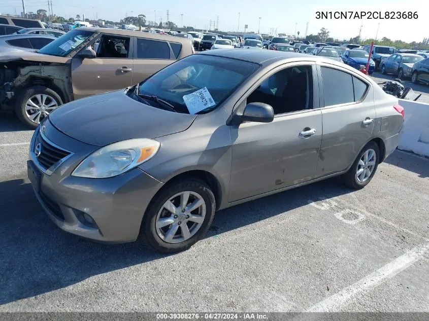 2012 Nissan Versa 1.6 Sl VIN: 3N1CN7AP2CL823686 Lot: 39308276