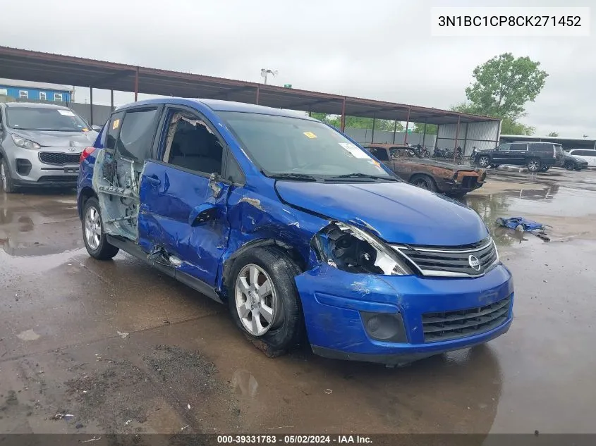 2012 Nissan Versa 1.8 S VIN: 3N1BC1CP8CK271452 Lot: 39331783