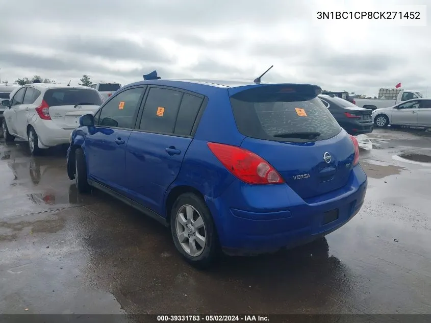 3N1BC1CP8CK271452 2012 Nissan Versa 1.8 S