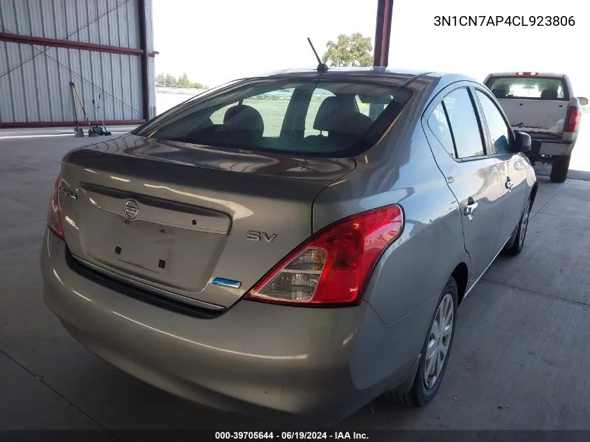 2012 Nissan Versa 1.6 Sv VIN: 3N1CN7AP4CL923806 Lot: 39705644