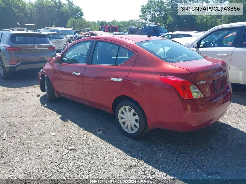 2012 Nissan Versa 1.6 Sv VIN: 3N1CN7AP9CL943856 Lot: 39747491