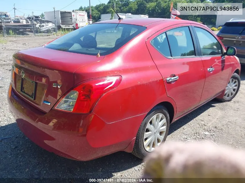 2012 Nissan Versa 1.6 Sv VIN: 3N1CN7AP9CL943856 Lot: 39747491