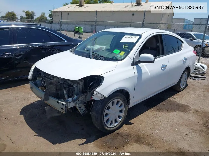 2012 Nissan Versa 1.6 Sv VIN: 3N1CN7AP6CL835937 Lot: 39884989