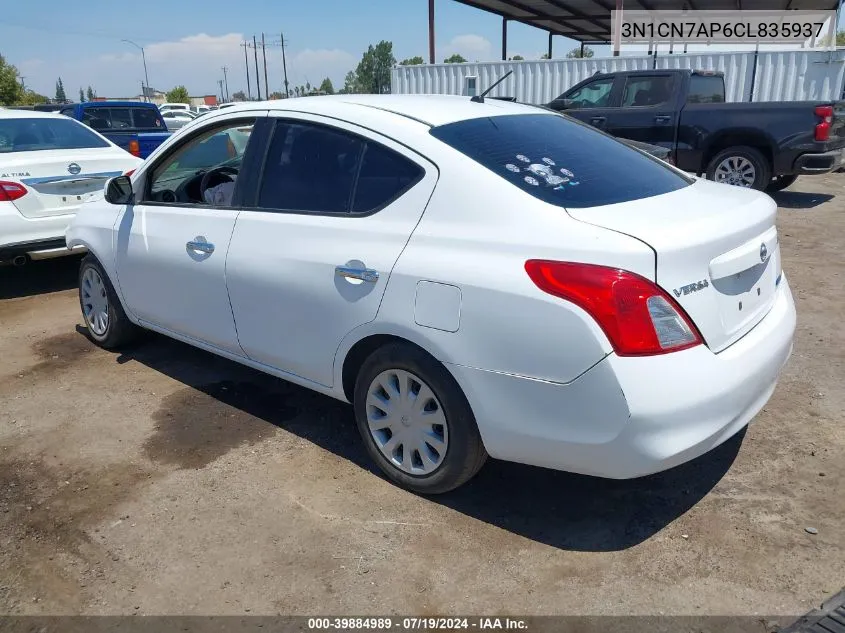 2012 Nissan Versa 1.6 Sv VIN: 3N1CN7AP6CL835937 Lot: 39884989