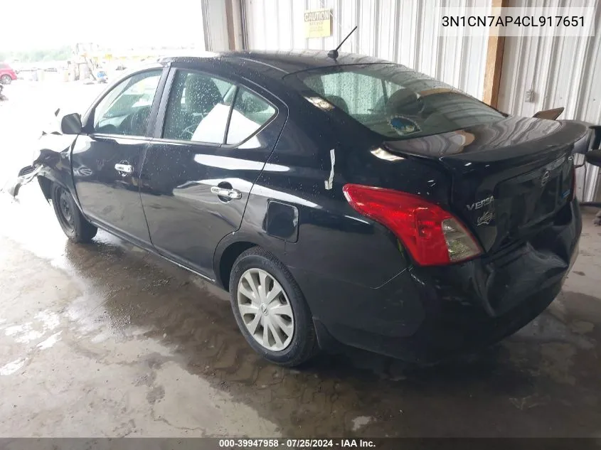 2012 Nissan Versa 1.6 Sv VIN: 3N1CN7AP4CL917651 Lot: 39947958