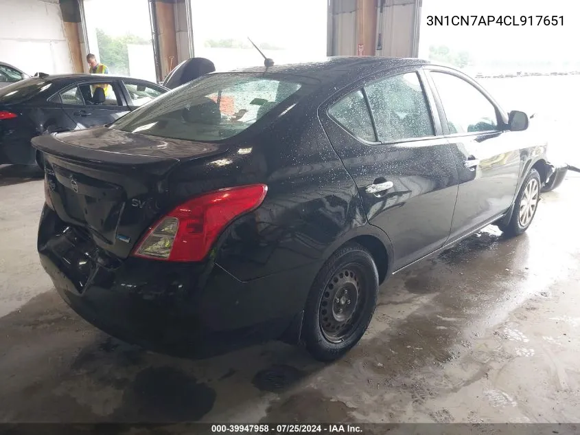 2012 Nissan Versa 1.6 Sv VIN: 3N1CN7AP4CL917651 Lot: 39947958