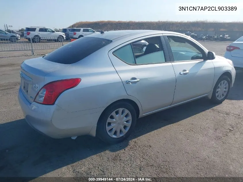 2012 Nissan Versa 1.6 Sv VIN: 3N1CN7AP2CL903389 Lot: 39949144