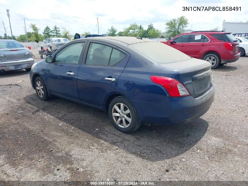 2012 Nissan Versa 1.6 Sl VIN: 3N1CN7AP8CL858491 Lot: 39976507