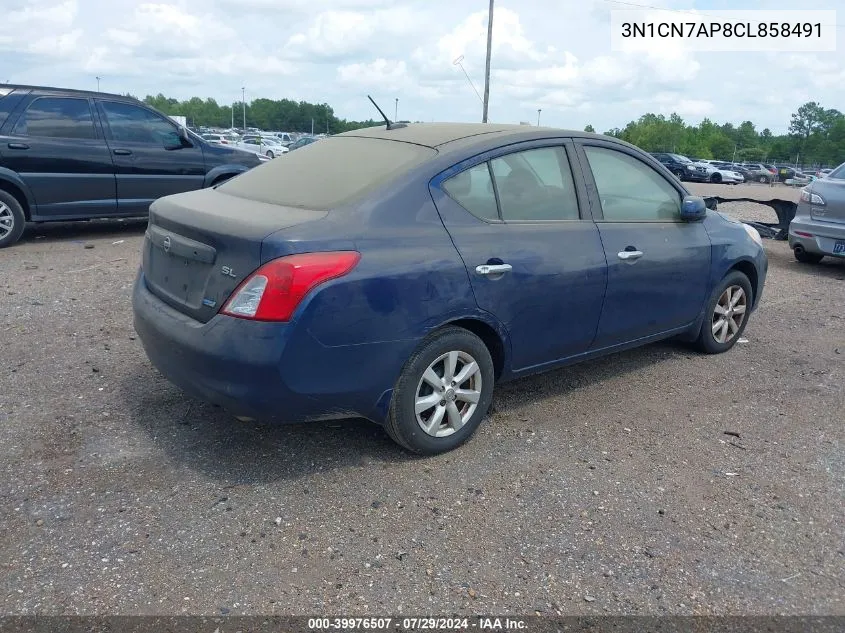 2012 Nissan Versa 1.6 Sl VIN: 3N1CN7AP8CL858491 Lot: 39976507