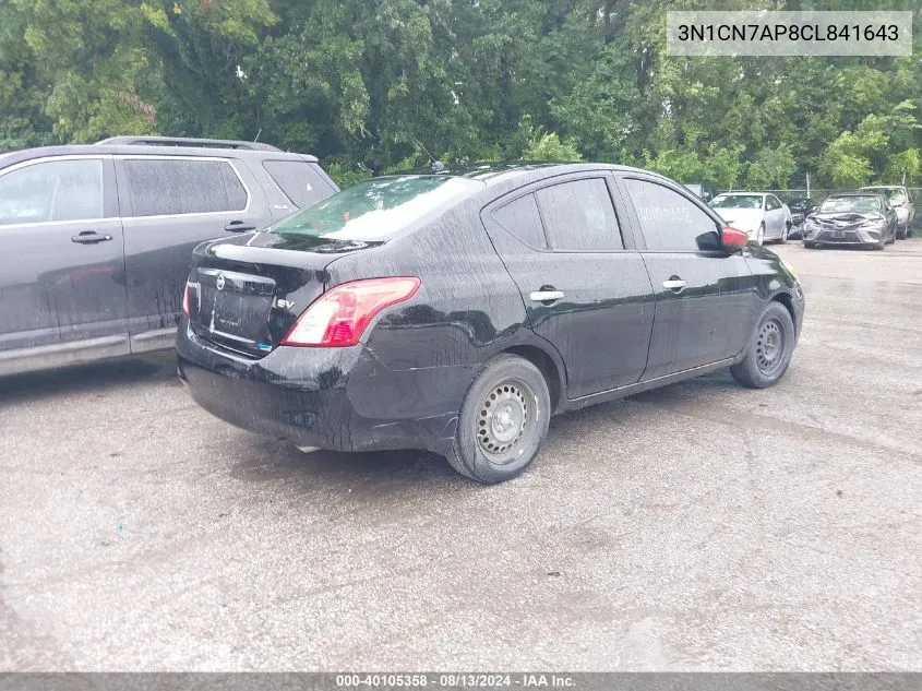 3N1CN7AP8CL841643 2012 Nissan Versa 1.6 Sv