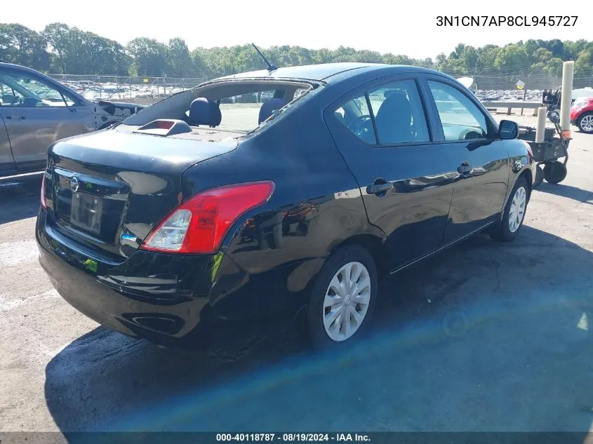 2012 Nissan Versa 1.6 S VIN: 3N1CN7AP8CL945727 Lot: 40118787