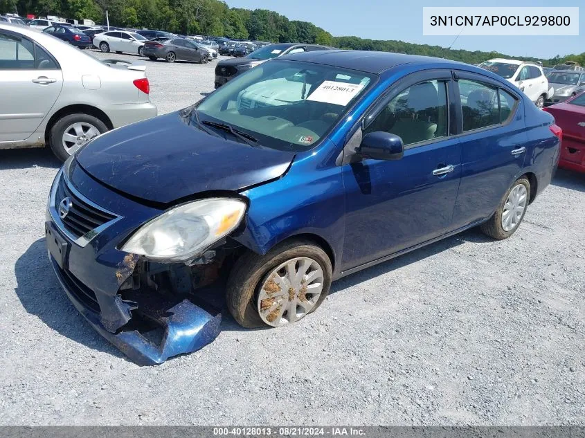 2012 Nissan Versa 1.6 Sv VIN: 3N1CN7AP0CL929800 Lot: 40128013