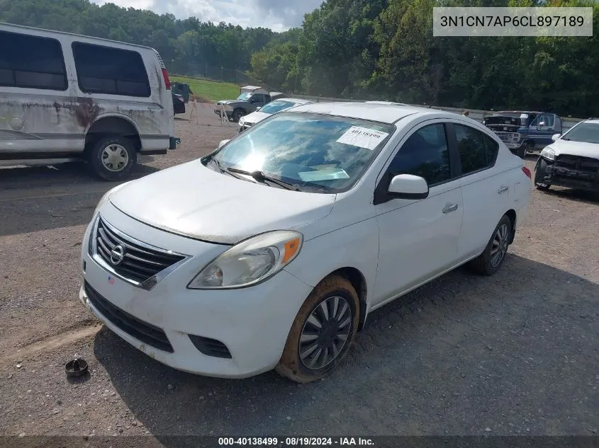 2012 Nissan Versa 1.6 Sv VIN: 3N1CN7AP6CL897189 Lot: 40138499