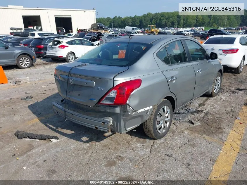 2012 Nissan Versa 1.6 Sv VIN: 3N1CN7AP2CL845316 Lot: 40145382