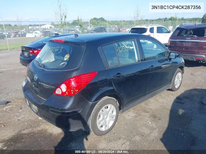 2012 Nissan Versa S/Sl VIN: 3N1BC1CP4CK287356 Lot: 40150123