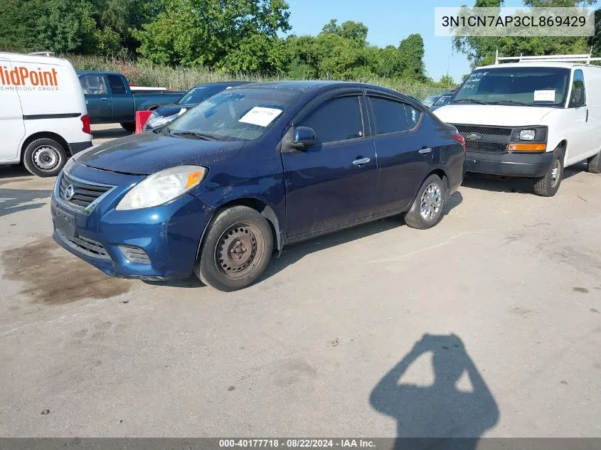 2012 Nissan Versa 1.6 Sv VIN: 3N1CN7AP3CL869429 Lot: 40177718