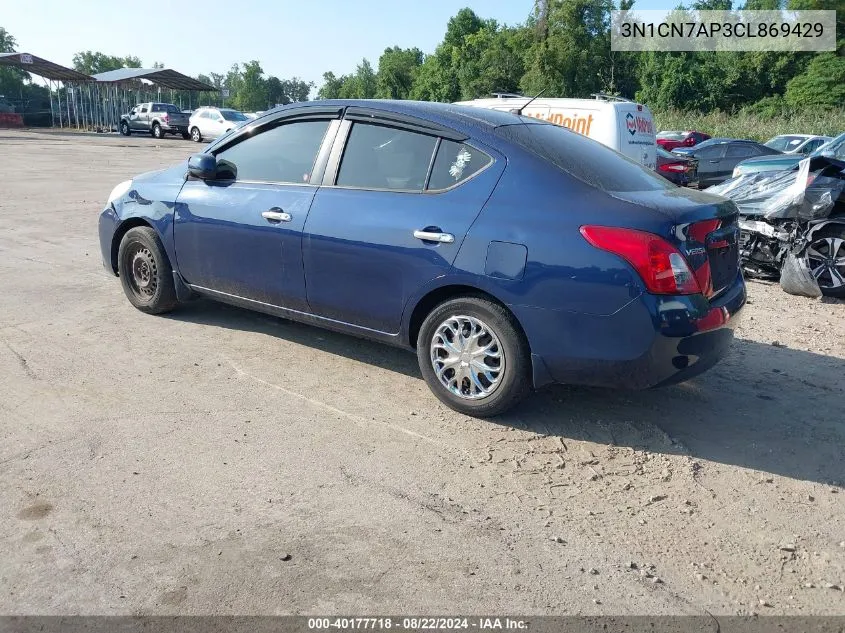 2012 Nissan Versa 1.6 Sv VIN: 3N1CN7AP3CL869429 Lot: 40177718