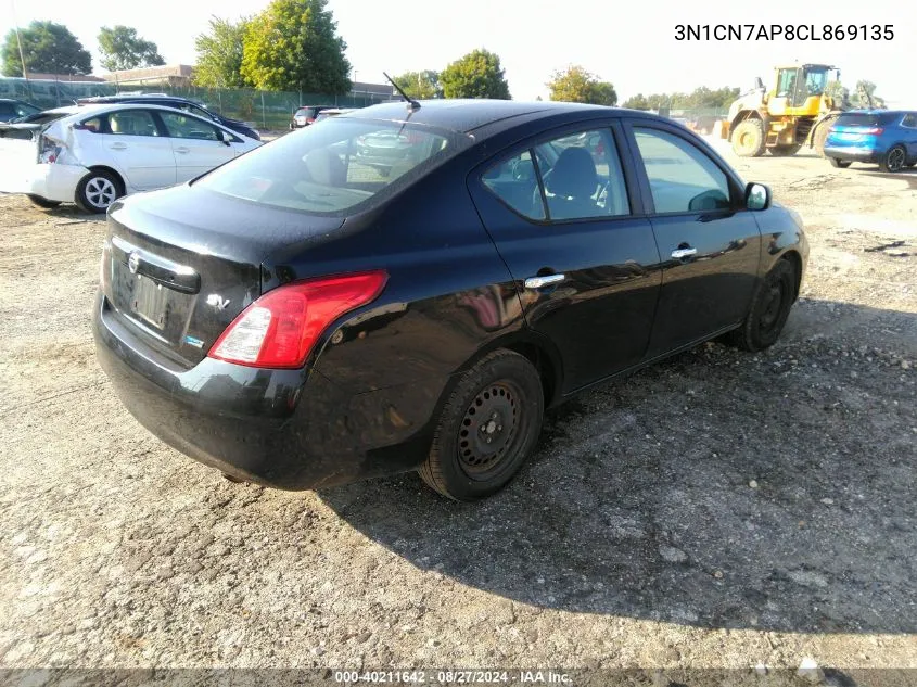 2012 Nissan Versa 1.6 Sv VIN: 3N1CN7AP8CL869135 Lot: 40211642