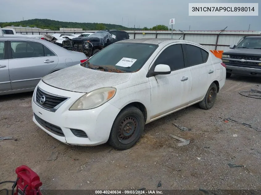 2012 Nissan Versa 1.6 Sv VIN: 3N1CN7AP9CL898014 Lot: 40240634