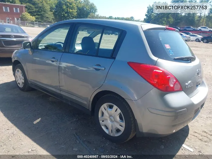 2012 Nissan Versa 1.8 S VIN: 3N1BC1CPXCK257763 Lot: 40240957